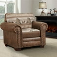thumbnail image 4 of American Furniture Classics Microfiber Alpine Lodge Arm Chair in Brown, 4 of 11