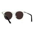 thumbnail image 4 of Womens Luxury Metal Wire Half Rim Round Fashion Sunglasses Black Blue, 4 of 4