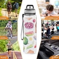 thumbnail image 7 of Vegetables Drink Bread Fruits Sports Water Bottle Portable Travel Mug 32oz BPA Free Leak Proof Straw Transparent Tritan for Gym Yoga Cycling Camping, 7 of 7