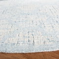 thumbnail image 3 of SAFAVIEH Abstract Clarette Geometric Wool Area Rug, Ivory/Turquoise, 6' x 6' Round, 3 of 10