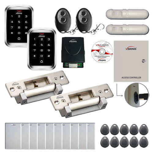 Wiegand 4 Door Access Control Systems & Electric Strike Fail Secure NO Mode Lock 