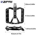 thumbnail image 4 of ZTTO JT03 1 par de aleaciones de aleación Pedal plano Pedal 32 Puntos antideslizantes Pedales para exteriores Reemplazo de piezas de ciclo Accesorios de componentes Negro AweSitey OD002847-01B, 4 of 7