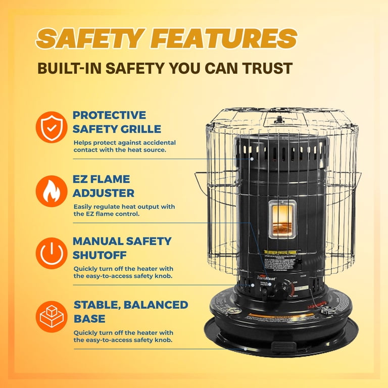 Sengoku KeroHeat Indoor Use Portable Kerosene Space Heater, 23,500