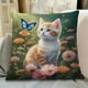 thumbnail image 4 of Funda de almohada con estampado de animales adorables de 45 x 45 cm | Cojín decorativo de nailon suave y elastano para sofá cama y sala de estar | Uso interior y exterior | Decoración navideña de, 4 of 6