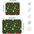 thumbnail image 5 of Merry Christmas Gingerbread Man Dish Drying Mat for Kitchen Xmas Bells Candy Cane Poinsettia Winter Microfiber Drying Mats Absorbent Reversible Dish Pad Medium Dish Draining Mat 16x18 inch, 5 of 6