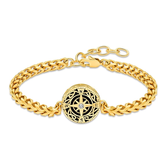 Personalize Stainless Steel Compass Urn Pendant Cremation Jewelry for Ashes Holder Memory Bracelet