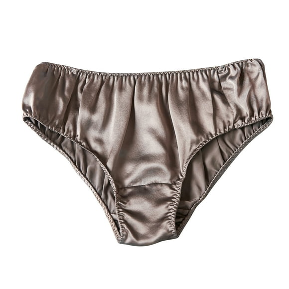 Taupe Bikini Style Pure Silk Pantie
