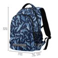thumbnail image 2 of FORMRS Kids School Backpack Elementary Student Unisex Travel Bookbag with Reflective Stripes, Watercolor Shark Pattern, 2 of 7