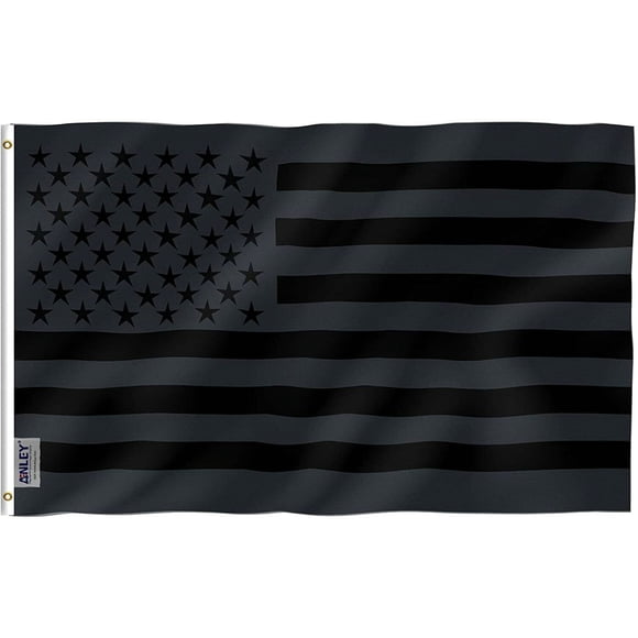 Anley Fly Breeze 3x5 Foot All Black American Flag - Black US Flags Polyester