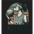 thumbnail image 2 of "Like A Girl" Women's Basketball Women's Black Crew Neck Short Sleeve Crop Tee-Large, 2 of 3