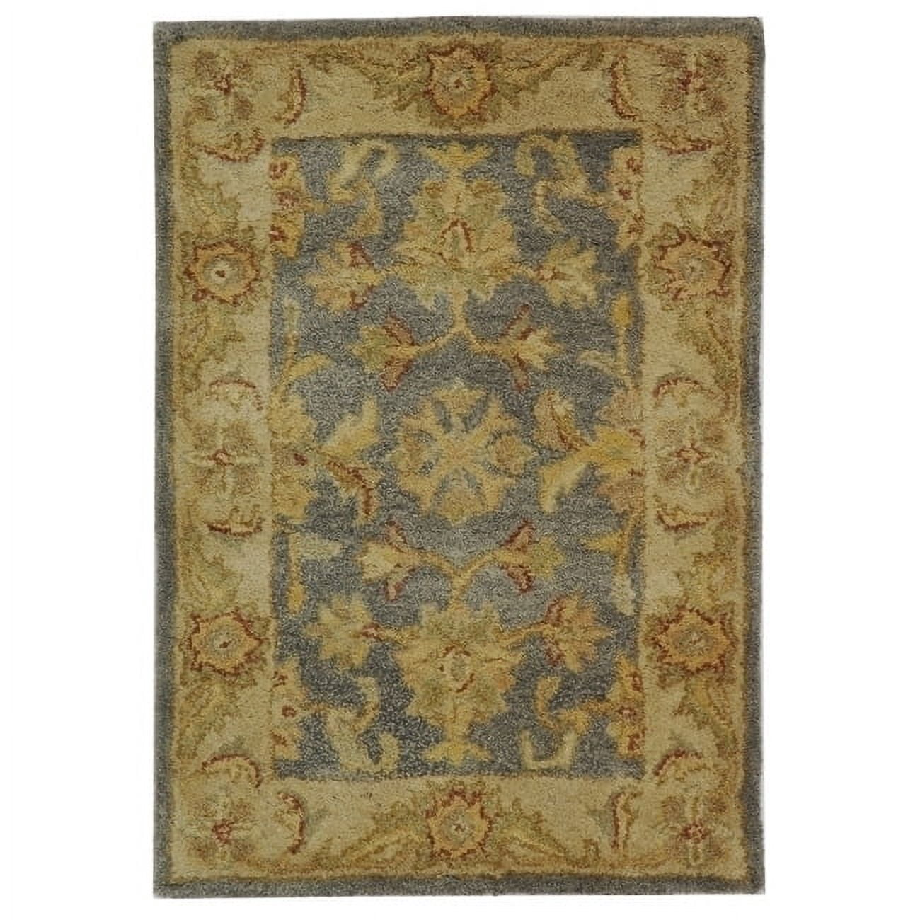 SAFAVIEH Antiquity Bethanie Traditional Wool Area Rug, Blue/Beige, 8'3" x 11'