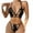 Black, variant on Elainilye Fashion Women's Swimsuits One-piece Swimsuit Bikini Lace Up Swimsuit Two-piece Set Beach Wear,Black