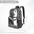 thumbnail image 7 of ZIATUBLES Clear Backpack Heavy Duty 17 Inch, Black Cat Paw Print Print Fabric & PVC Transparent Bookbag With Front & Side Pockets, Sturdy See Through Backpack for School Security, 7 of 7