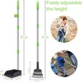 thumbnail image 2 of Dog Pooper Scooper, Metal Pet Poop Tray & Rake - 37 inches Pet Waste Removal Long Handle Scooper for Large Medium Small Dogs, Green, 2 of 7