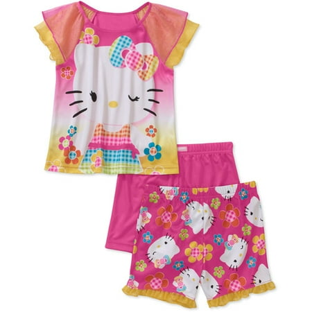 Baby Girls' Hello Kitty 3 Piece Short Sl
