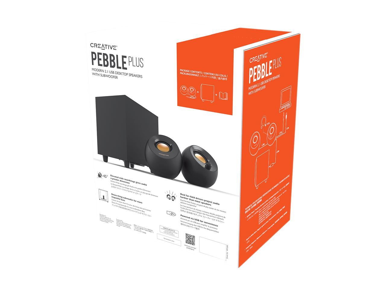 Creative Pebble Plus 8 Watt 2.1 Channel USB Speaker (Black) - ₹3,499.00