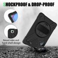 thumbnail image 3 of Dteck Galaxy Tab A 8.0 Case 2019 T290 T295(without S Pen),[Rotating Hand Strap] Three Layer Rugged Shockproof Kids Friendly Case with Kickstand and Shoulder Strap, Black, 3 of 9