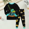 thumbnail image 2 of Caqnni Children's All-Day Play Set 2 Piece Soft Cotton Outfit with Long Sleeves, Suitable for Spring Summer Fall, Vibrant Patterns(Yellow,5-6 Years), 2 of 5