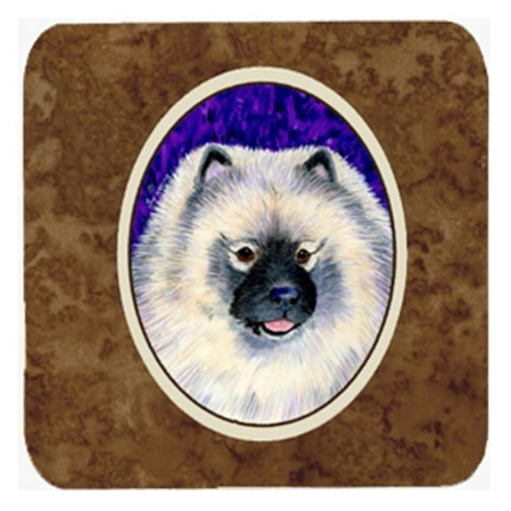 Keeshond Foam Coasters, Set Of 4
