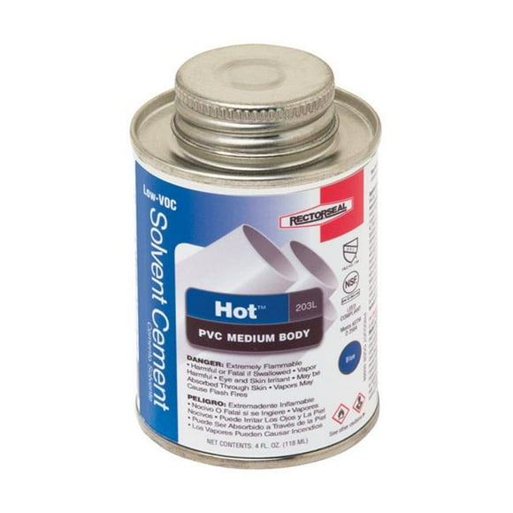 Keeney 4599528 Ciment Solvant Bleu Chaud de 4 oz pour PVC