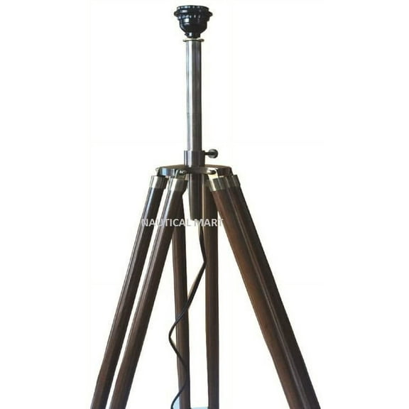 Authentic Designer's Mid Century Floor Lamp Brown Tripod Stand Floor Light Lamp