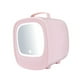 thumbnail image 5 of Mini refrigerador Gloria 6L con espejo de maquillaje LED rosa, 5 of 9