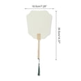 thumbnail image 2 of Unique Bargains Folding Fan 1 Pc Light Gray, White Long Handle Round Flying Fairy Paper, 2 of 5