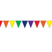 Beistle Rainbow Indoor/Outdoor Pennant Banner, 10 by 12-Feet