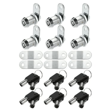 Unique Bargains 6 Set Cam Lock RV Storage Locks Keyed Alike 7/8" Cylinder Fits on 9/16" Max Door Thickness with 12 Keys