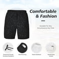 thumbnail image 5 of Balery Black Glitter Mens Swim Trunks Swim Shorts for Men Quick Dry Inseam Beach Shorts with Compression Liner Pocket-Medium, 5 of 9