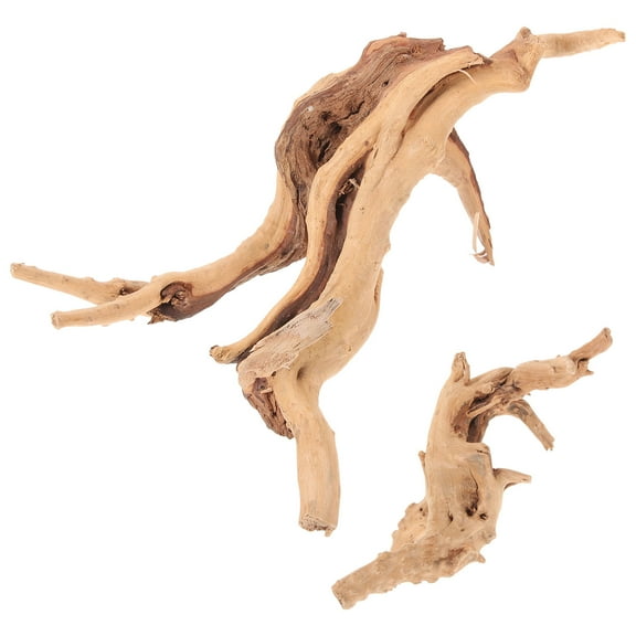 Niceauty 2pcs Natural Driftwood Aquarium Decor Fish Tank Wood Craft Assorted Style/Color