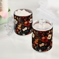 thumbnail image 2 of Yayeee 2 Pack Qtip Holder Bathroom Cotton Swab Canister with Lid Clear Dispenser Set, Red Flowers Pattern, 2 of 6
