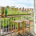 thumbnail image 3 of Costway 4PCS Patio PE Wicker Bar Stools with Acacia Wood Frame Bar Height Chairs Poolside, 3 of 9