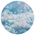 thumbnail image 3 of Ryvnso Snowflakes Christmas Round Plate Mats Dining Table Placemat Set of 4 for Holiday Decoration, 3 of 7