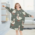 thumbnail image 5 of FORMRS Wearable Blanket Hoodie with Sleeves for Kids Cozy Flannel Sweatshirt, Winter Goose, 5 of 7