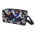 thumbnail image 2 of Goofa Astronauts in sport Printed Toiletry Bag with Handle,Large Capacity Travel Makeup Cosmetic Bag for Women, Carry on Airport Airline Compliant Bag, 2 of 9