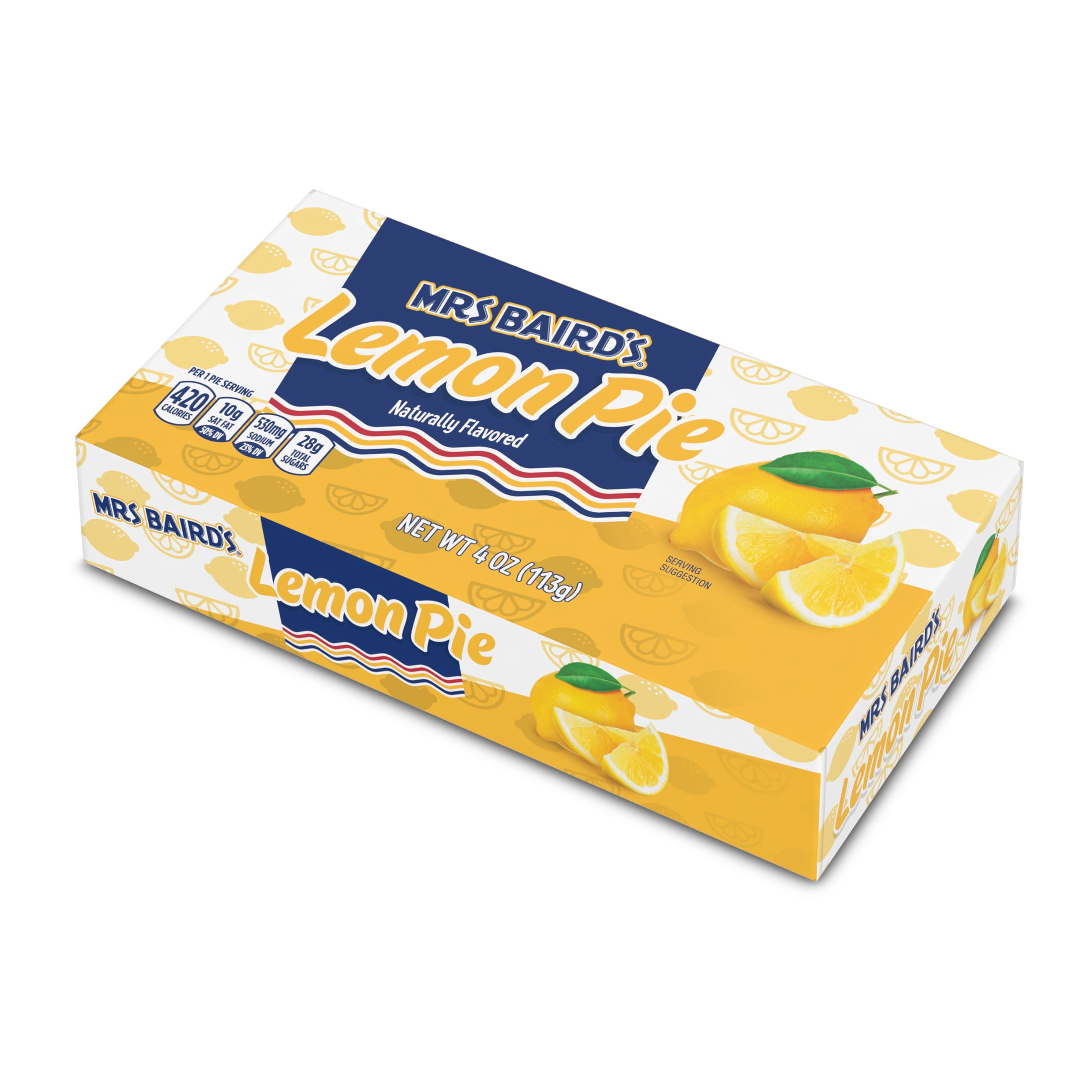 Mrs Baird's Lemon Pie, 4 oz, Mini Pies, Box