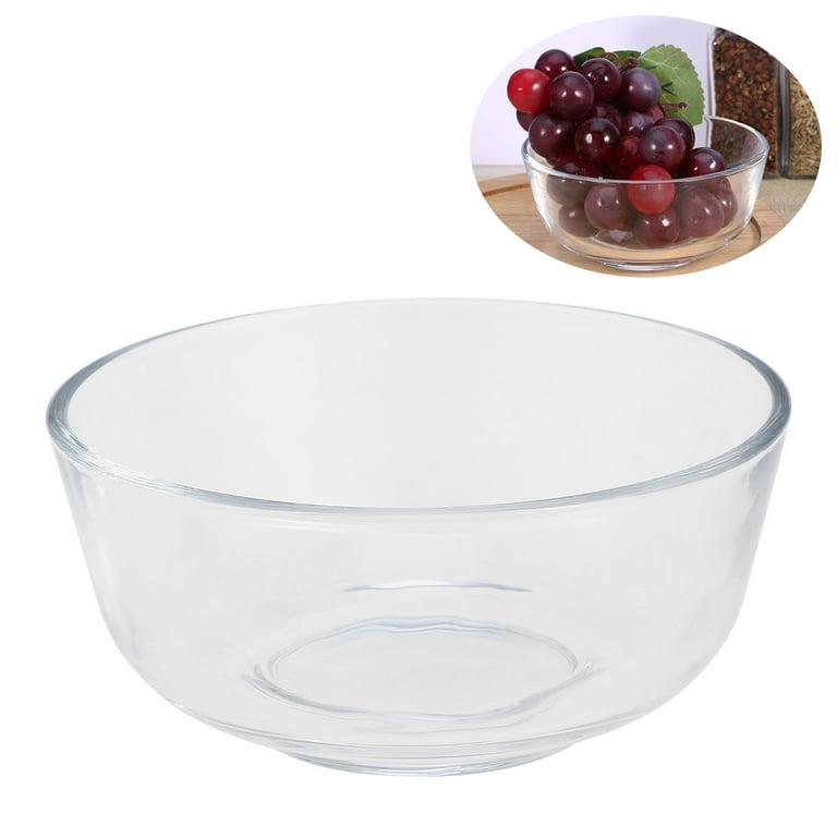 1Pcs Heat Resistant Glass Bowl Stackabe Round Fruit Salad Bowls