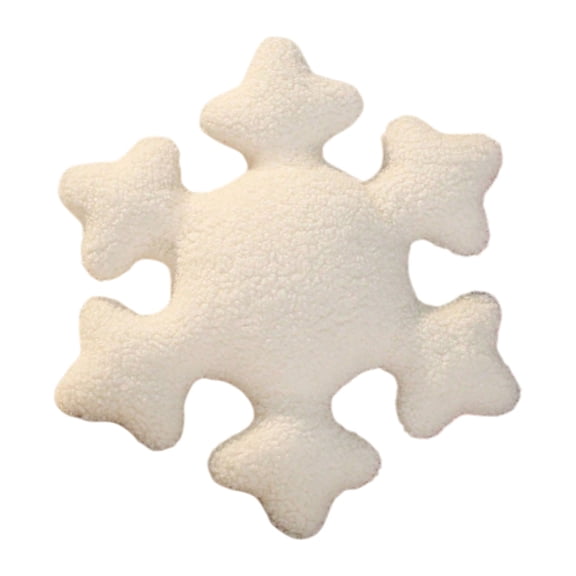 Plush Snowflake Pillow for Home Decor, Soft Fabric Cushion for Living Room and Bedroom Arrangements