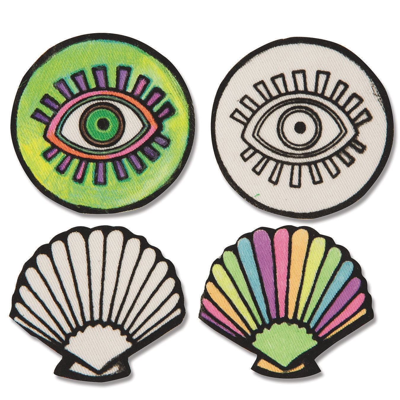 Velvet Art Iron-On Patches to Color (Pack of 100)