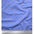 thumbnail image 1 of Soimoi Blue Rayon Fabric Triangle & Floral Love Text Print Fabric by Yard 42 Inch Wide, 1 of 3