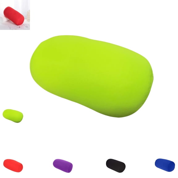 Microbead Roll Neck Support Pillow, Spandex Cover Travel Neck Cushion for Car, Office