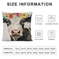 thumbnail image 5 of Qinduosi Smilayrd Farm Animal Farmhouse Pillow Covers Oil Painting Lovely Cow with Decor Throw Pillow Case Linen Rustic Country Animal Cushion Cover Outdoor for Sofa Inch (Cow), 5 of 5