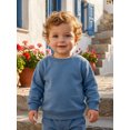 thumbnail image 5 of RUINIXCW Toddler Baby Boy Girl Crewneck Fleece Sweatshirt Nebworn Infant Baby Girl Boy Spring Fall Winter Warm Clothes Long Sleeve Solid Basic Pullover Sweater Shirts Tops, 5 of 9