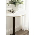thumbnail image 3 of Kate and Laurel Squires Modern Marble Round Side Table, 16 x 16 x 24, White Marble and Dark Brown, Marble Top Circle End Table for Use as a Bedroom Nightstand or Living Room Plant Stand Option, 3 of 8
