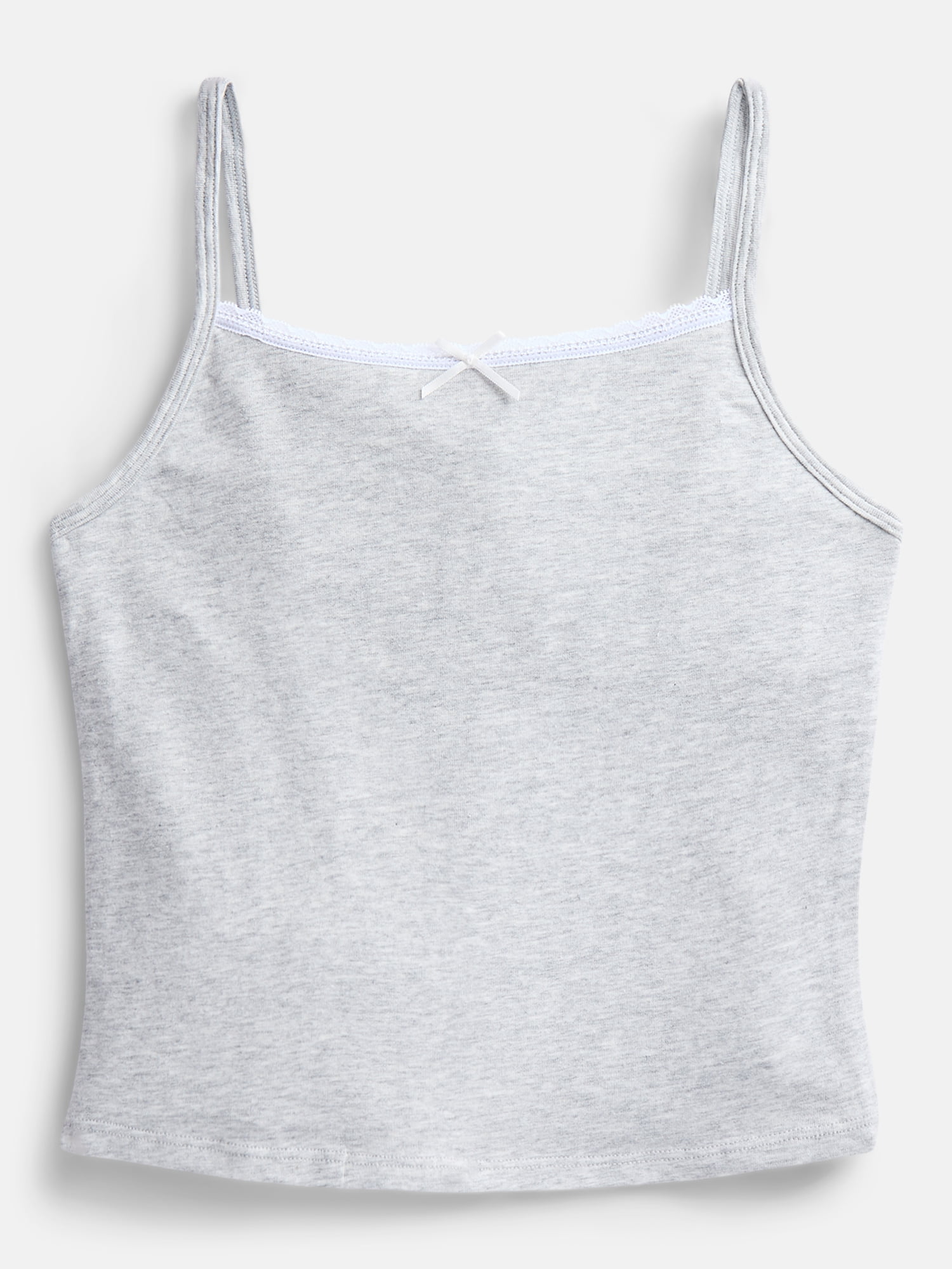 Weekend Academy Girls 2Pk Cotton Lace Trim Cami Tops, Sizes XS to XXL