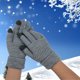 thumbnail image 4 of Guantes de invierno con pantalla táctil, cálidos guantes de punto con forro polar y puños elásticos, 4 of 5