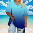 thumbnail image 5 of Womens Summer Clothes,Summer Shirts for Women,Oversized-Neck Short Sleeved Solid Summer Base Shirt Sports T-Shirt,T-Shirts for Women, 5 of 5