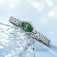 thumbnail image 5 of BERNY Small Silver Watches for Women Dainty Vintage Ladies Analog Quartz Bracelet Watch, Adjustment Tool Included Stainless Steel Waterproof, Fashion Luxury Womens Wrist Watches Gifts (Green), 5 of 9