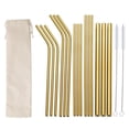 thumbnail image 1 of MesaSe 17 Pcs Pailles en Acier Inoxydable Ensemble avec Brosse Paille Colorée Réutilisable, 1 of 7